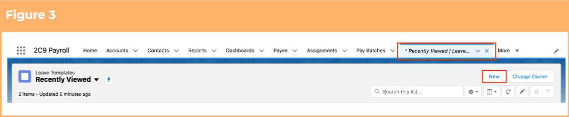 Screenshot from QRG Setup Leave Templates