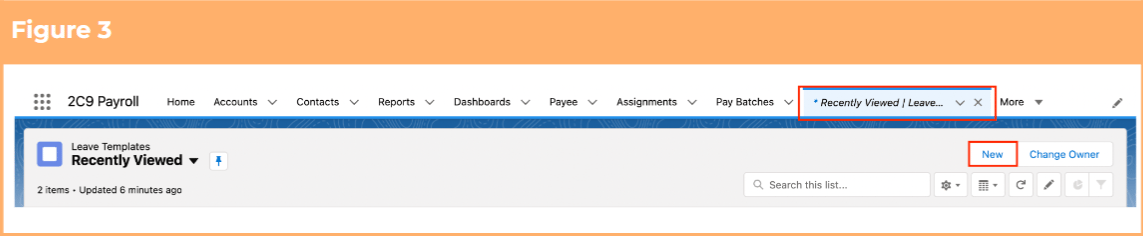 Screenshot from QRG Setup Leave Templates