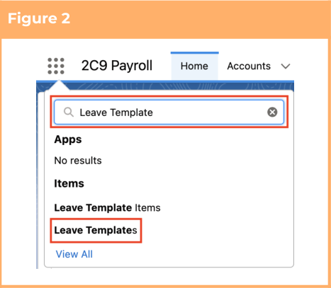 Screenshot from QRG Setup Leave Templates