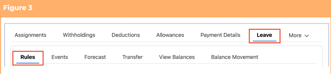 Screenshot from QRG Setup Payee Leave Rules