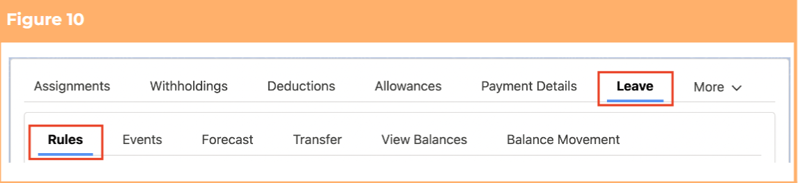 Screenshot from QRG View Leave Balances