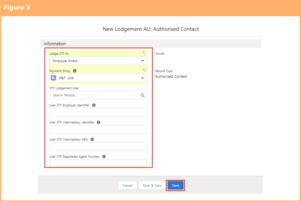 Screenshot from QRG Authorised Contacts