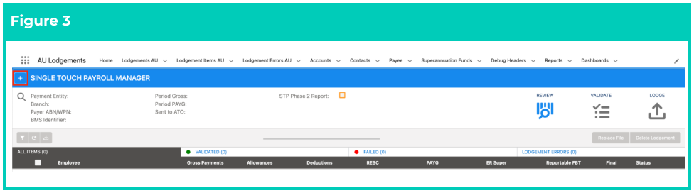 Screenshot from QRG Single Touch Payroll (STP) Lodgements - Pay Event