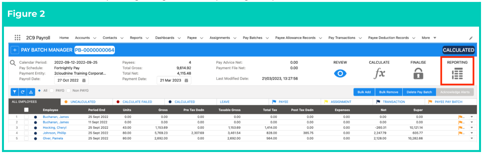 Screenshot from QRG Create a Variance Report