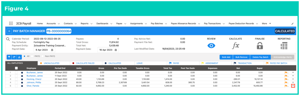 Screenshot from QRG Exclude from Payment File