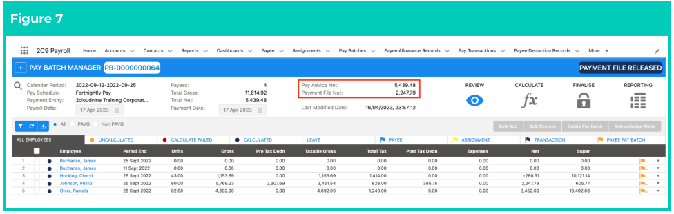 Screenshot from QRG Exclude from Payment File