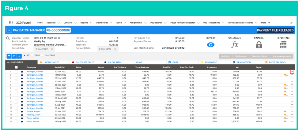 Screenshot from QRG Reverse Payee Pay Batch