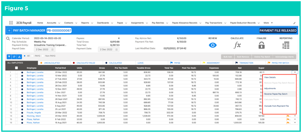 Screenshot from QRG Reverse Payee Pay Batch