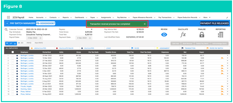 Screenshot from QRG Reverse Payee Pay Batch