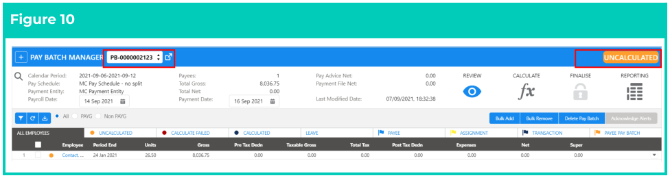 Screenshot from QRG Create a New Pay Batch