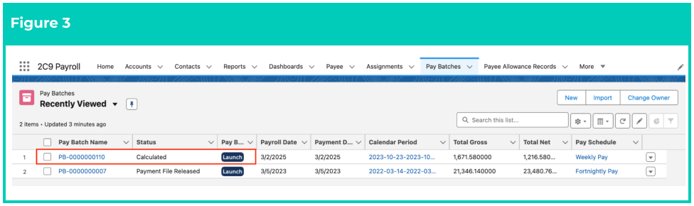 Screenshot from QRG Finalise a Pay Batch