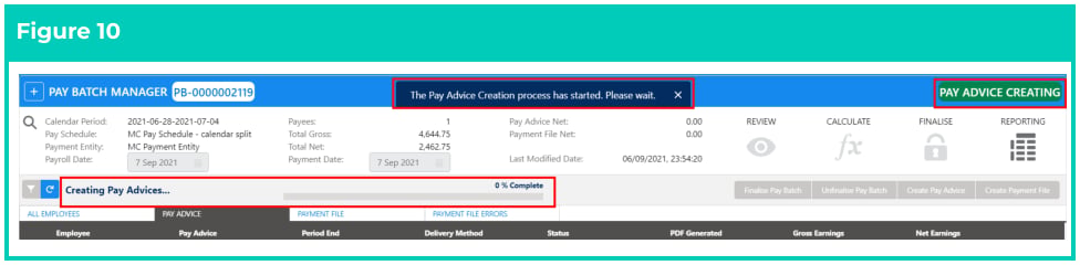 Screenshot from QRG Finalise a Pay Batch