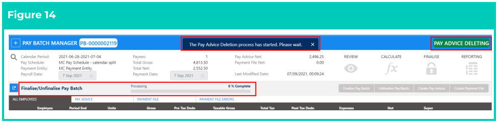 Screenshot from QRG Finalise a Pay Batch