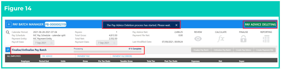 Screenshot from QRG Finalise a Pay Batch