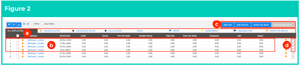 Screenshot from QRG Pay Batch Key Information