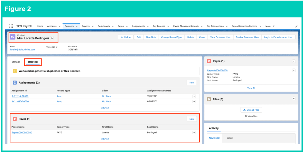 Screenshot from QRG Payee Exit