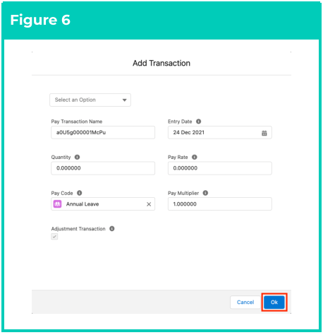 Screenshot from QRG Payee Exit