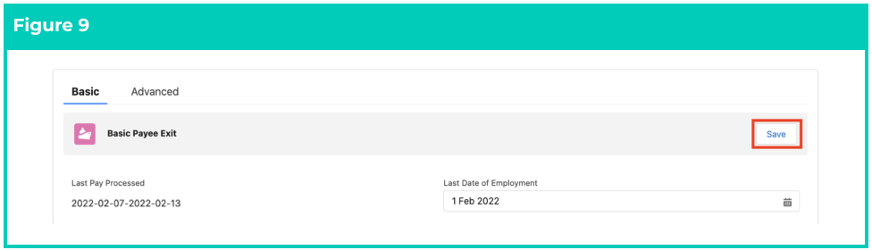 Screenshot from QRG Payee Exit