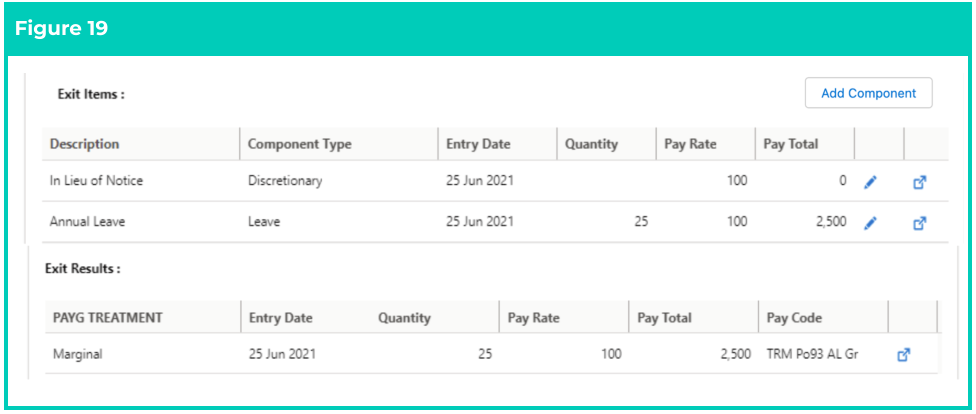 Screenshot from QRG Payee Exit