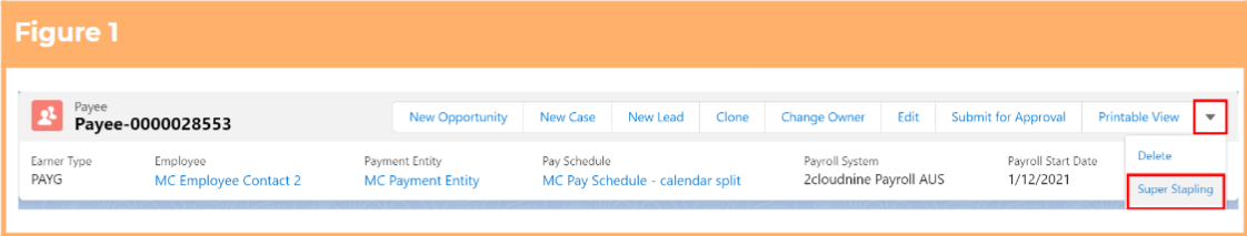 Screenshot from QRG Checking Stapled Superannuation