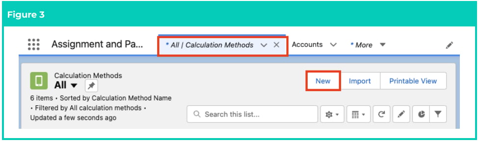 Screenshot from QRG Create a Calculation Method record