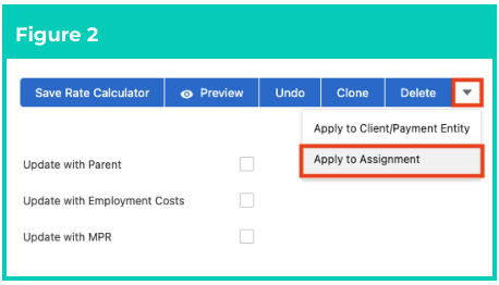 Screenshot from QRG Create Rate Calculators - Employee Specific