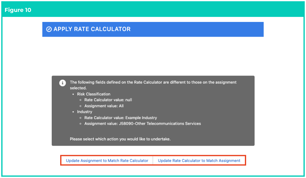 Screenshot from QRG Create Rate Calculators - Employee Specific