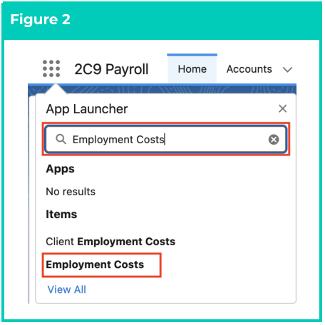 Screenshot from QRG Manage Employment Cost Items using ECM