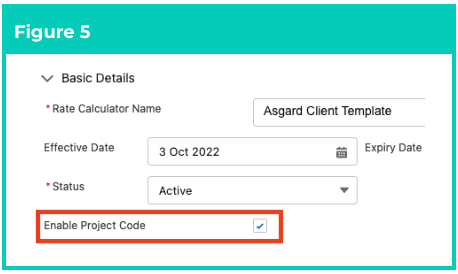 Screenshot from QRG Rate Calculator Template - Final Setup
