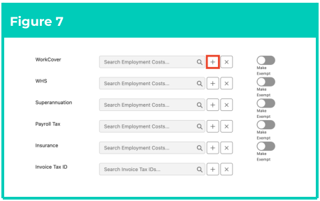 Screenshot from QRG Rate Calculator Template - Initial Setup