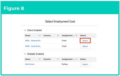 Screenshot from QRG Rate Calculator Template - Initial Setup