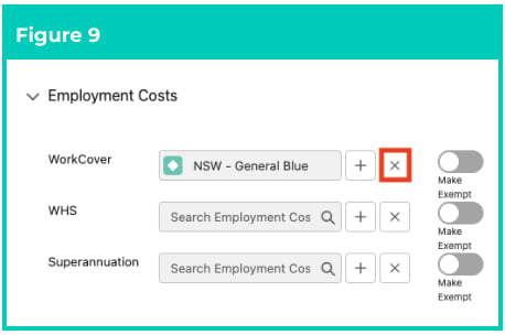 Screenshot from QRG Rate Calculator Template - Initial Setup