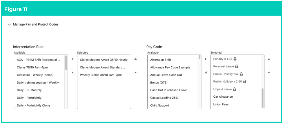 Screenshot from QRG Rate Calculator Template - Initial Setup