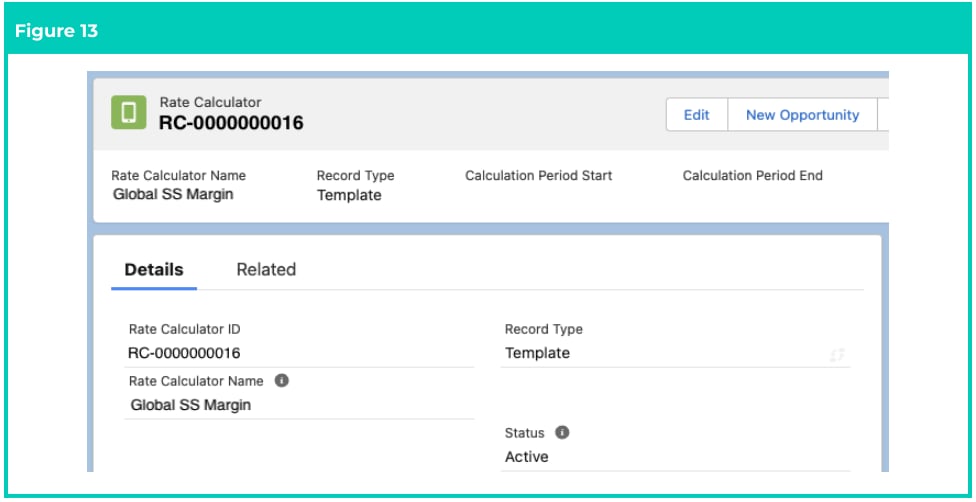 Screenshot from QRG Rate Calculator Template - Initial Setup