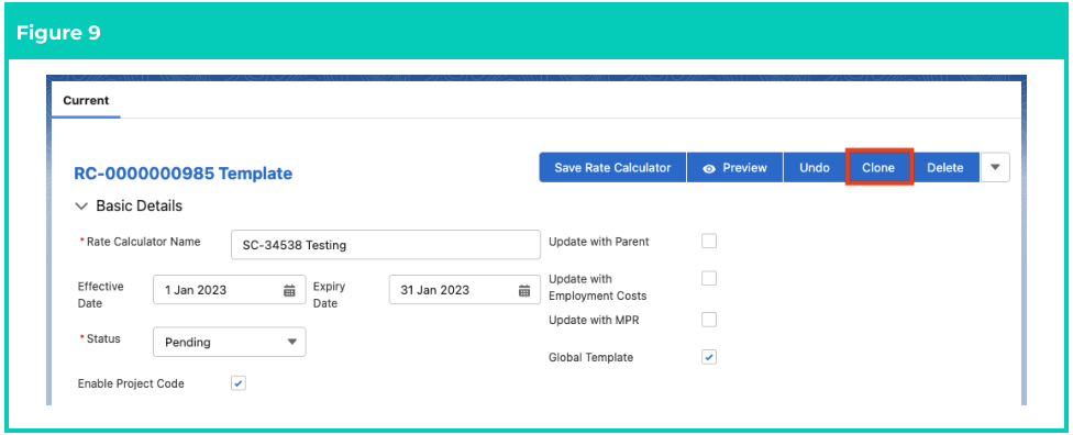 Screenshot from QRG Rate Calculators - Preview, Clone & Save as Template