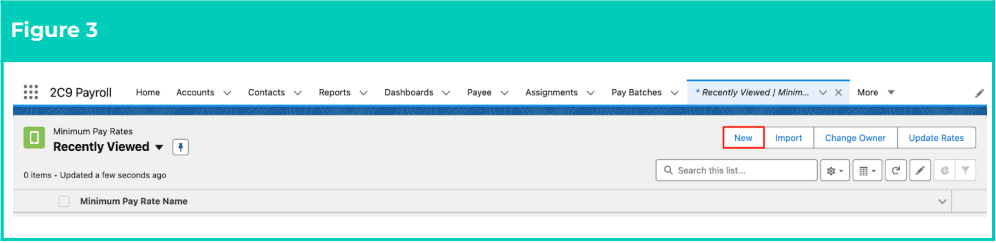 Figure 3 - New button