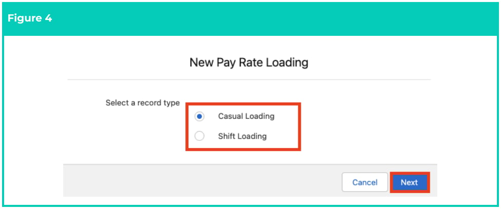 Screenshot from QRG Create a Pay Rate Loading Record - MPR