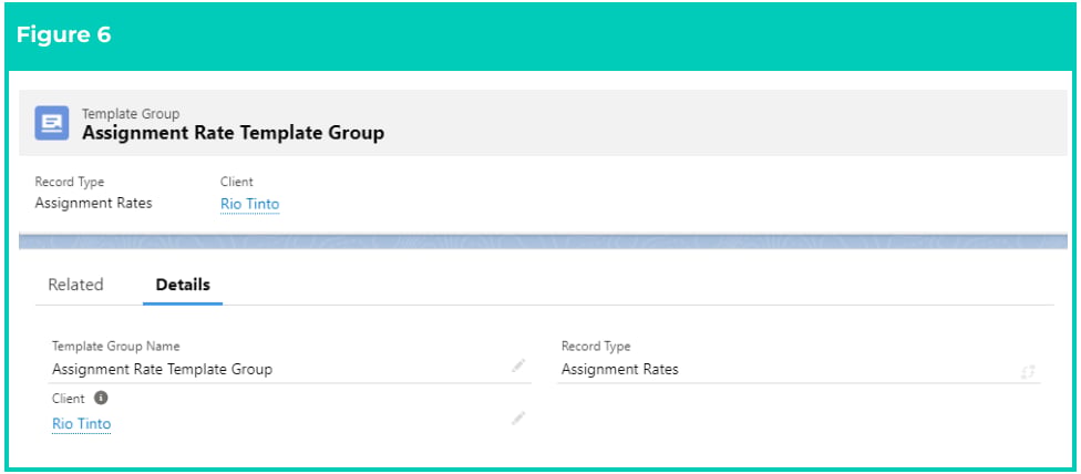 Screenshot from QRG Create an Assignment Rate Template Group