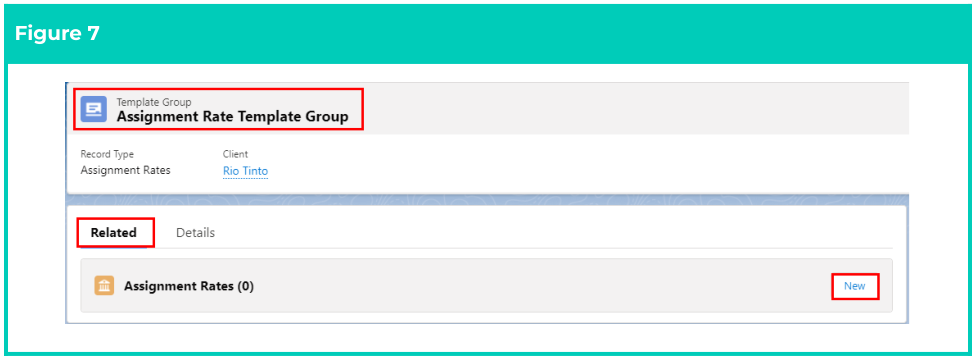 Screenshot from QRG Create an Assignment Rate Template Group