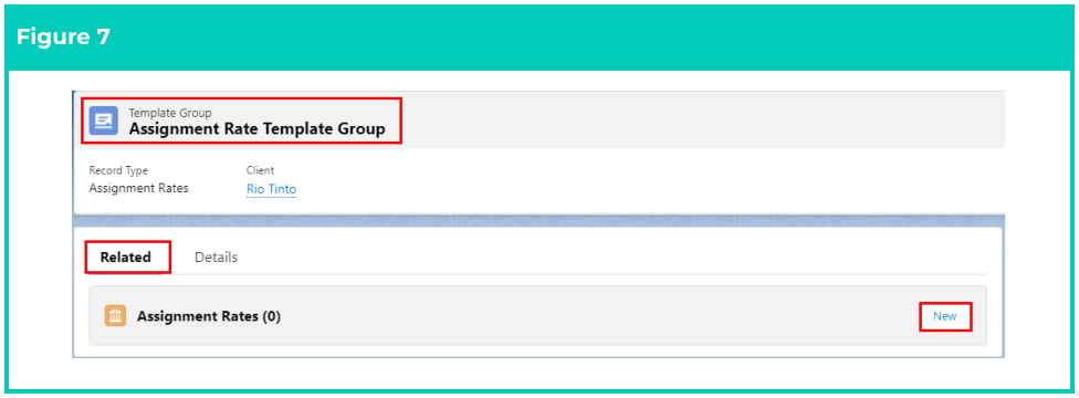 Screenshot from QRG Create an Assignment Rate Template Group
