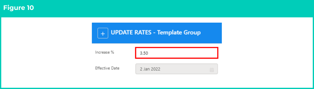 Figure 10: screenshot for QRG Update Rates Automation - Assignment Rate Template Groups