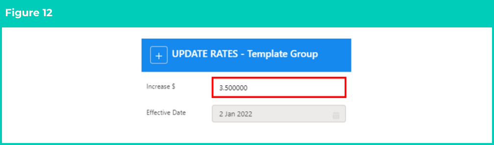 Figure 12: screenshot for QRG Update Rates Automation - Assignment Rate Template Groups