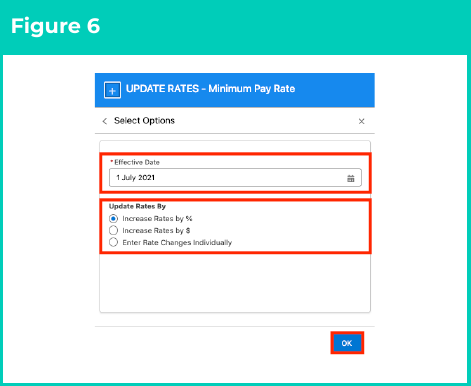 Figure 6: screenshot for QRG Update Rates Automation - Minimum Pay Rates