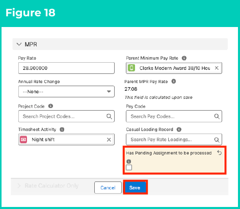Figure 18: screenshot for QRG Update Rates Automation - Minimum Pay Rates