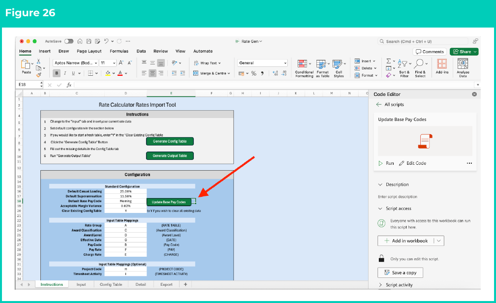 Figure 26: screenshot for QRG Rates Generator Import Tool - Setup Instructions