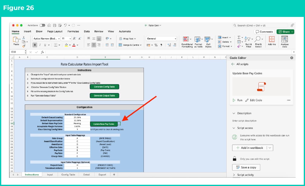 Figure 26: screenshot for QRG Rates Generator Import Tool - Setup Instructions