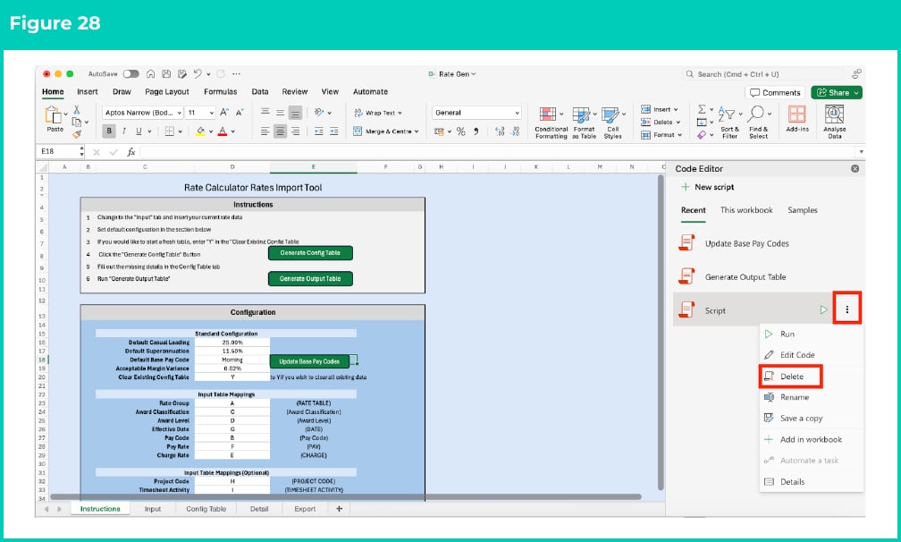 Figure 28: screenshot for QRG Rates Generator Import Tool - Setup Instructions