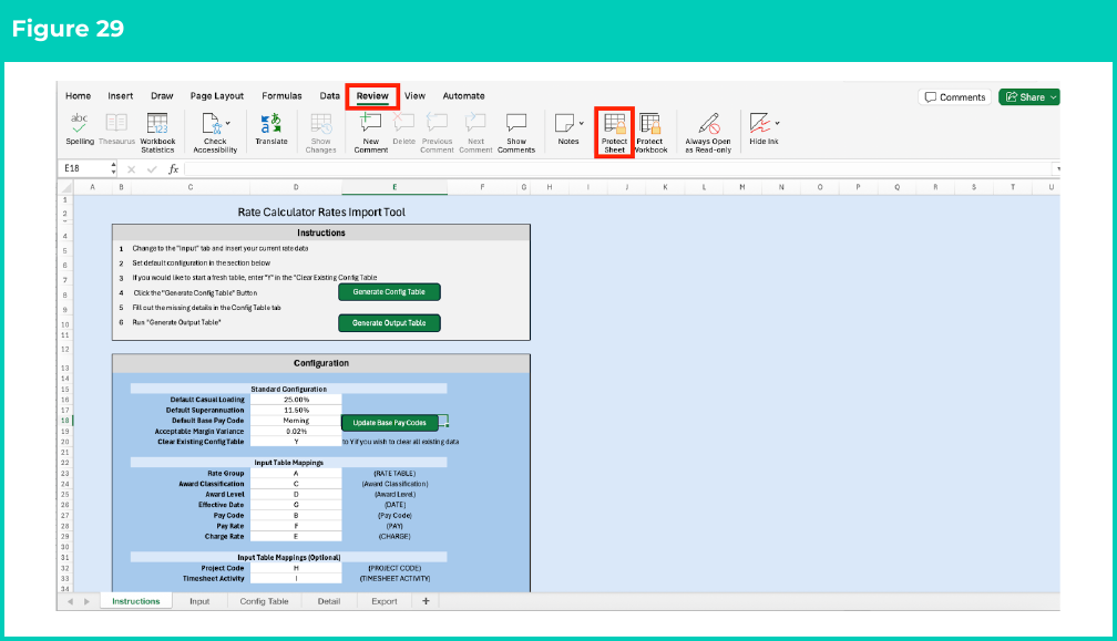 Figure 29: screenshot for QRG Rates Generator Import Tool - Setup Instructions