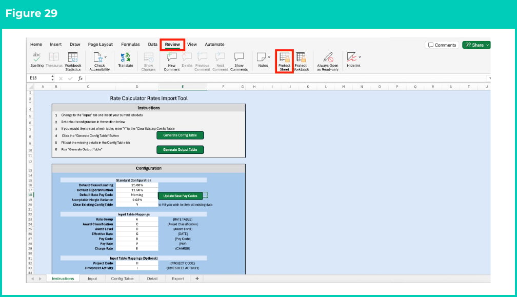 Figure 29: screenshot for QRG Rates Generator Import Tool - Setup Instructions