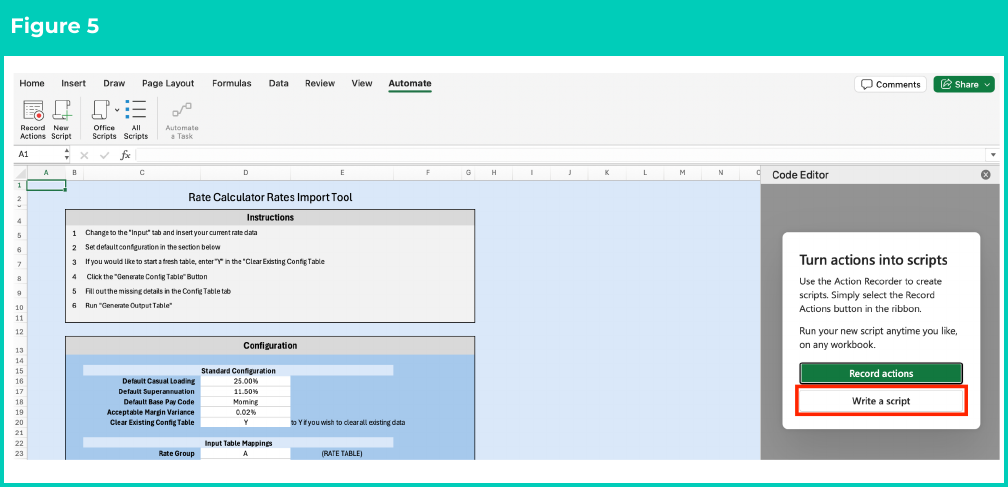 Figure 5: screenshot for QRG Rates Generator Import Tool - Setup Instructions